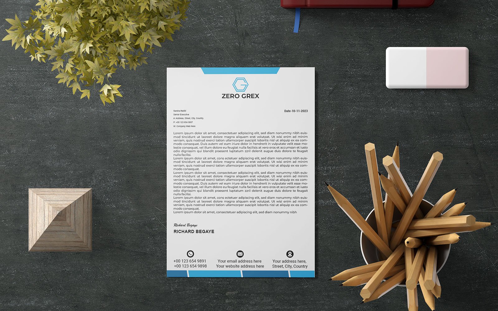 Unique Letterhead, Modern Letterhead Design(Y)