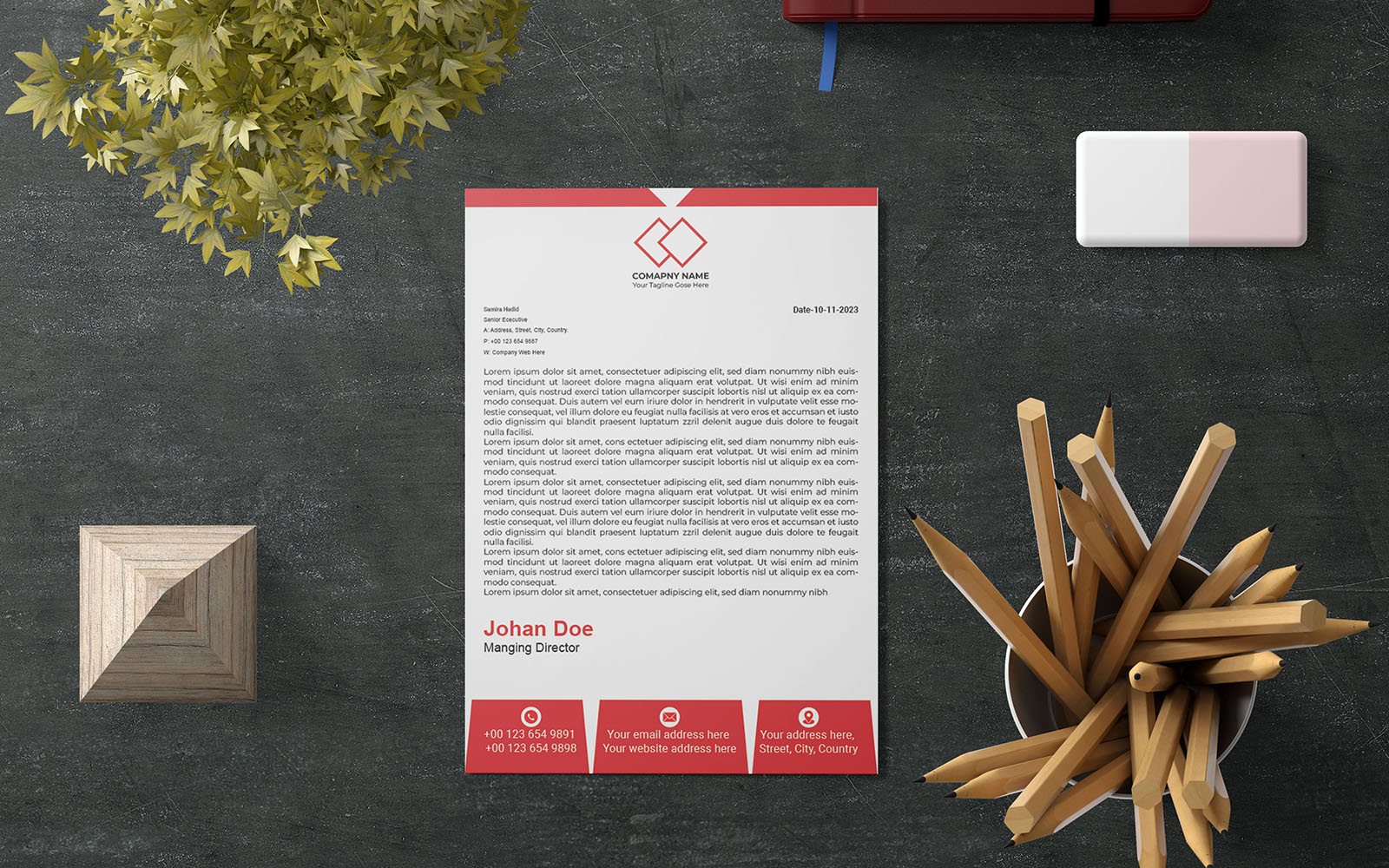 Letterhead, Unique Letterhead, Modern Letterhead-