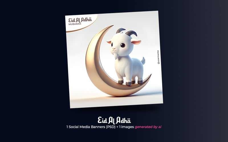 Eid al Adha 3 - PSD Banner Template for Social Media