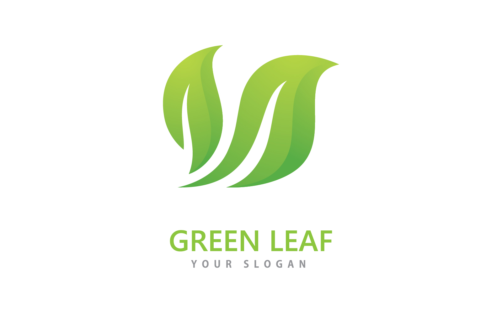 Green leaf logo icon vector template V4
