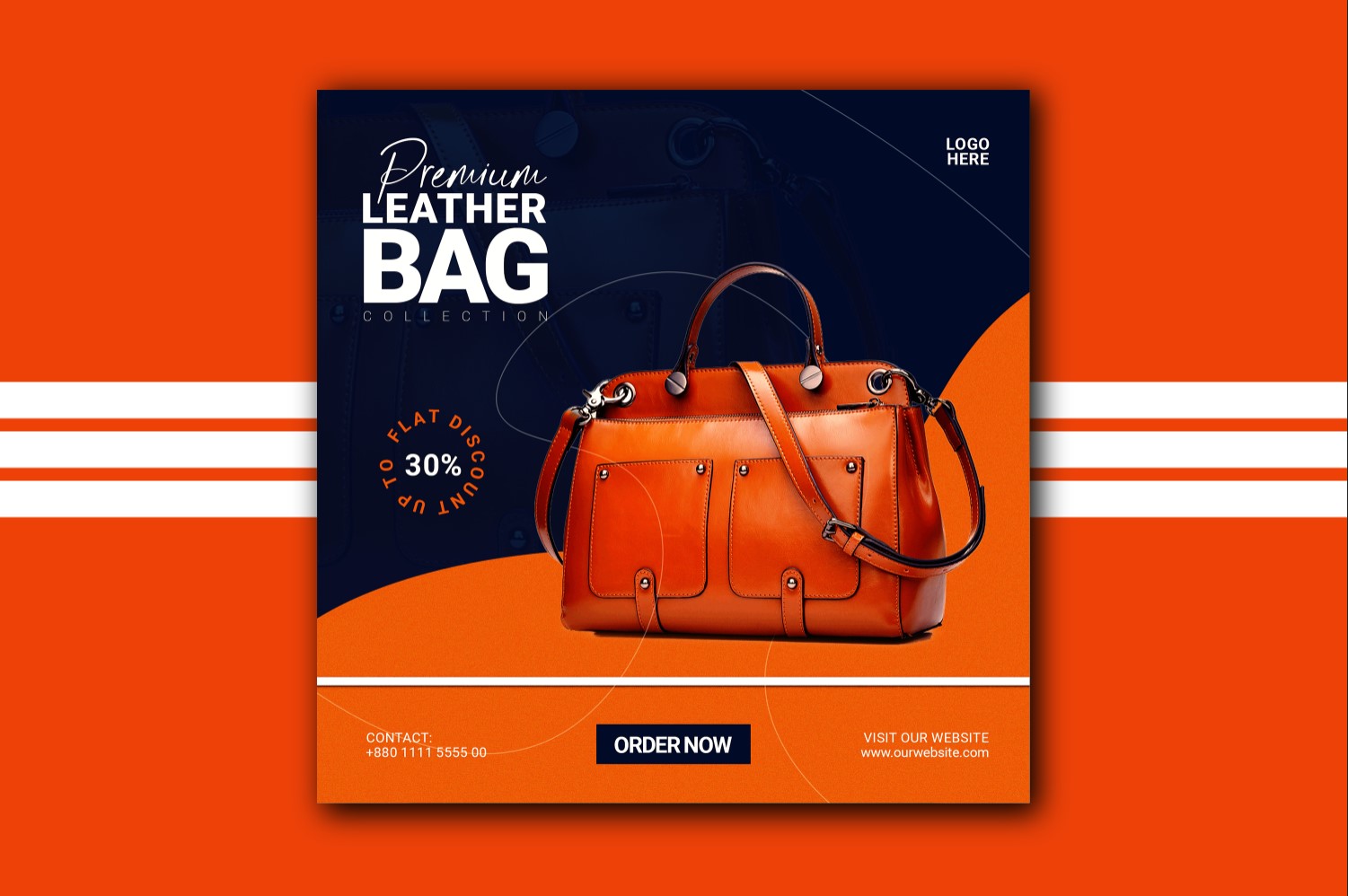 Leather Hangbag Flyer Design Template