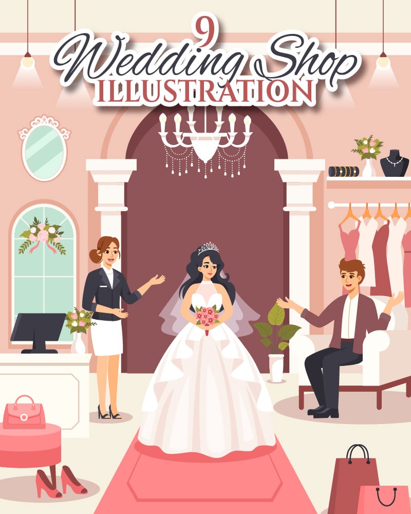 9 Wedding Shop Illustration