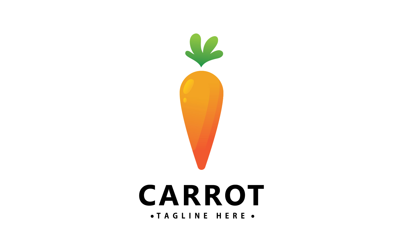 Carrot Logo Icon Vector Design Template V2