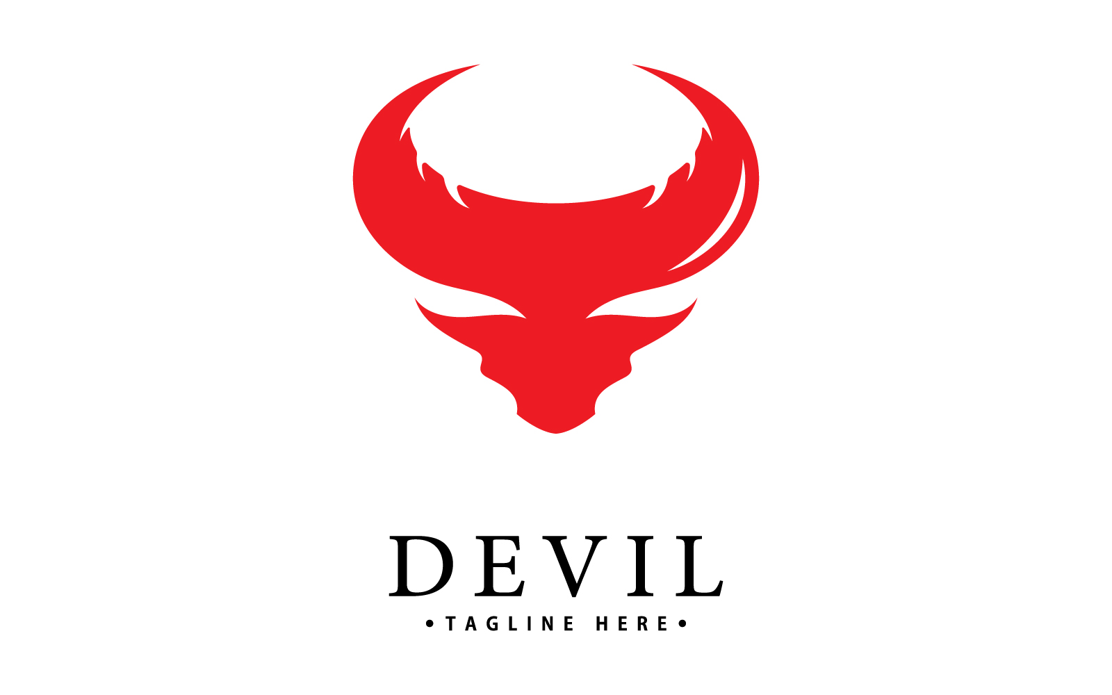 Red Devil logo vector icon template V 8