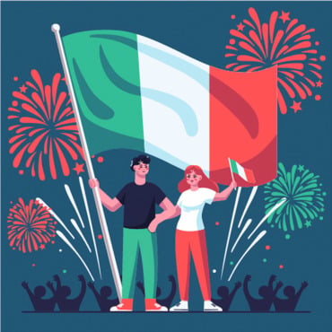 Italy Flag Illustrations Templates 417406