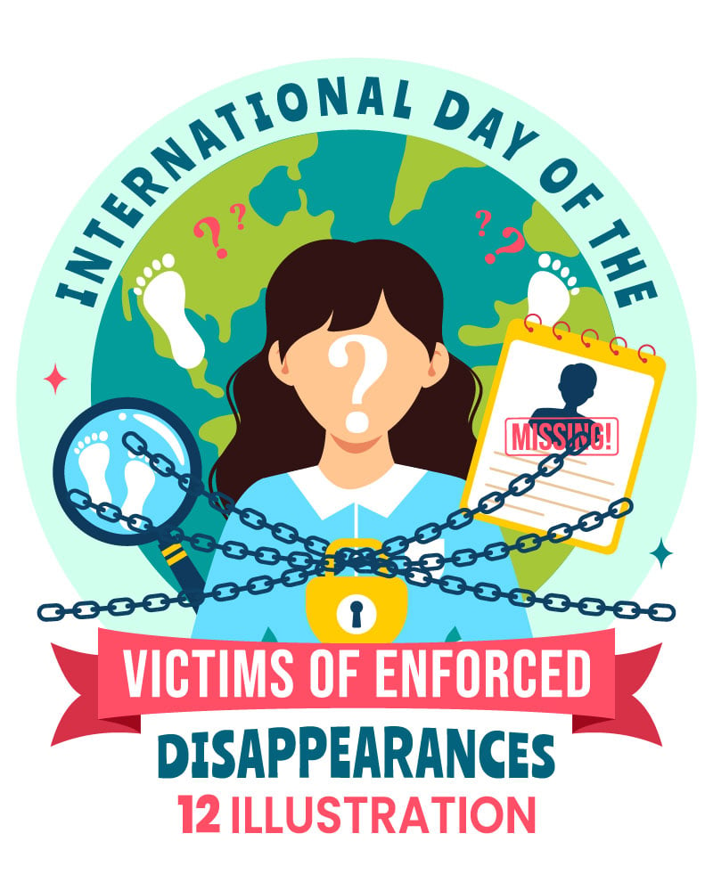 12 Day of the Victims of Enforced Disappearances Illustration