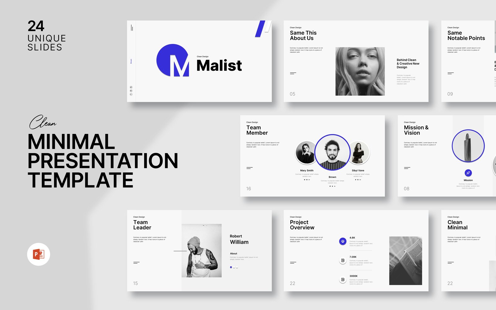 Clean Minimal PowerPoint Template Design 2025