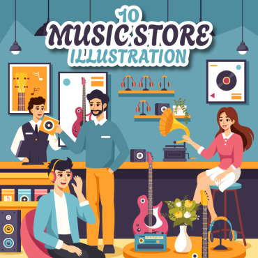 Store Music Illustrations Templates 417416