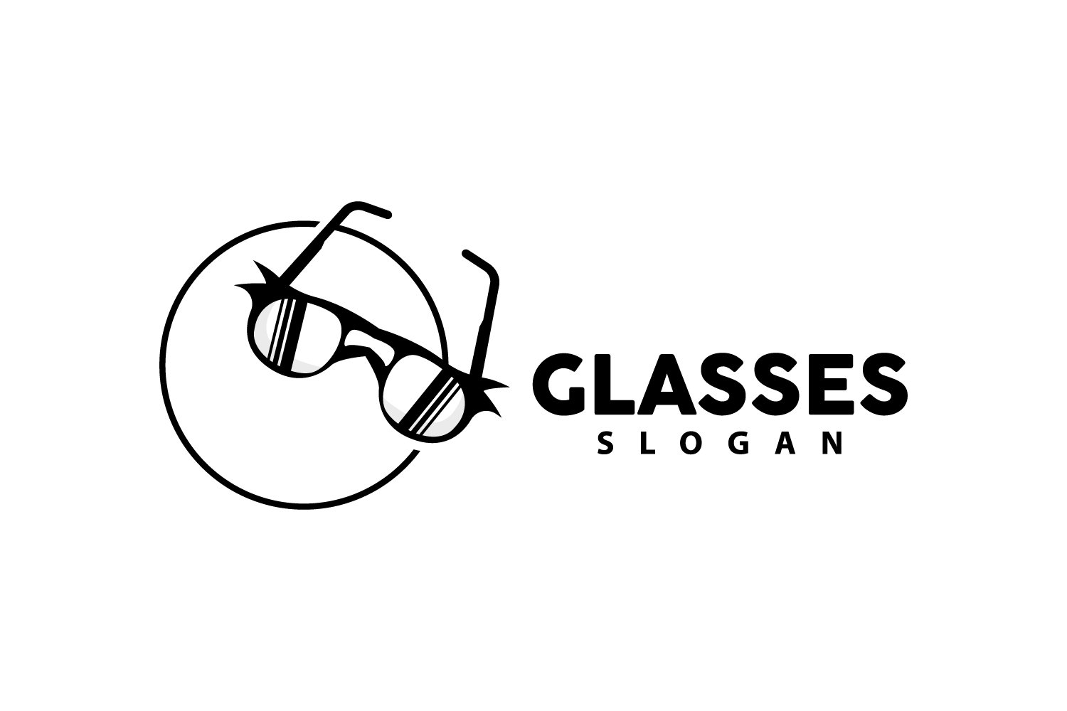 Glasses Logo Optic Fashion Vector V10