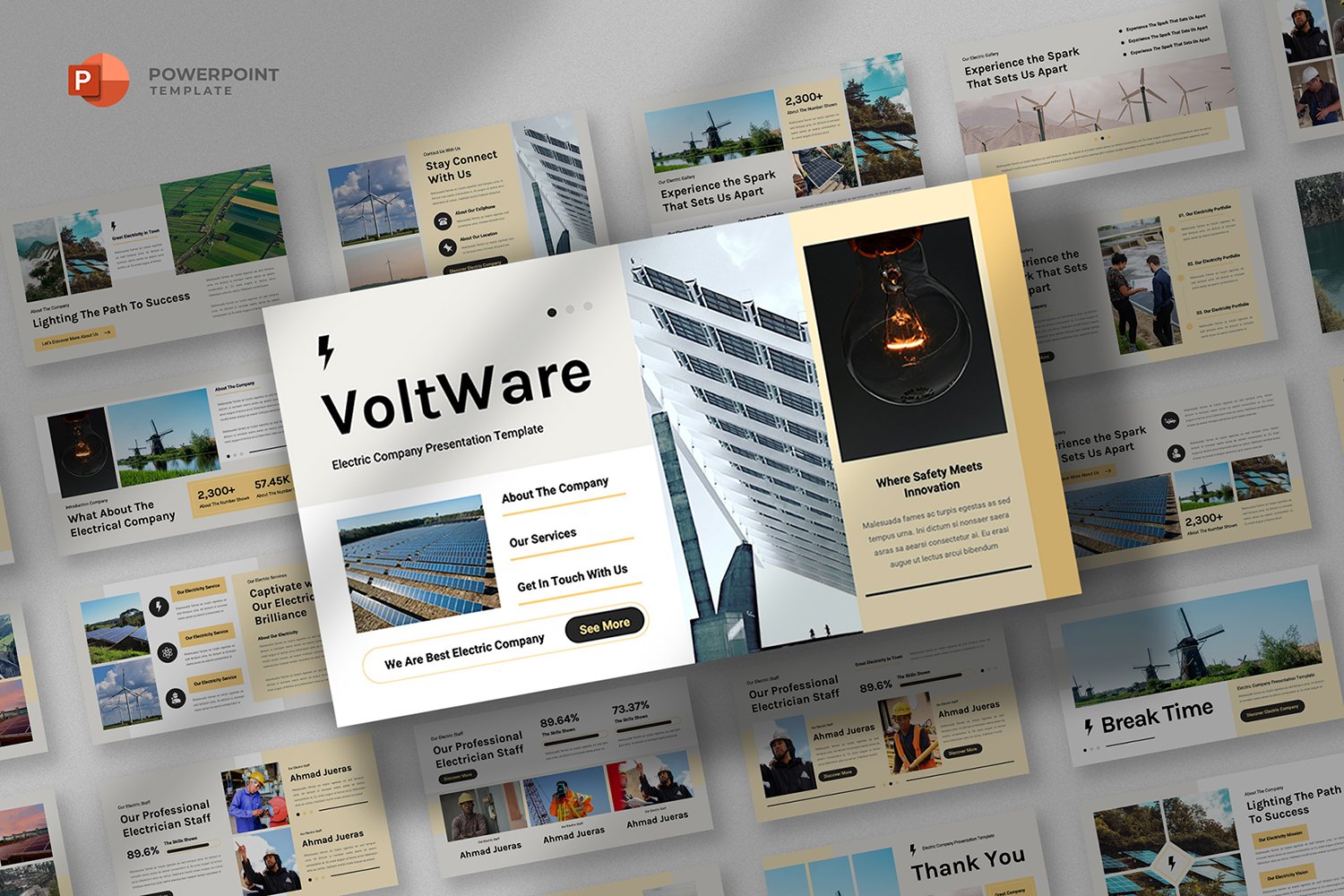 Voltware - Electricity Company Powerpoint Template