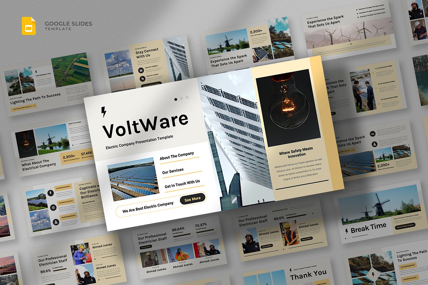 Voltware - Electricity Company Google Slides Template