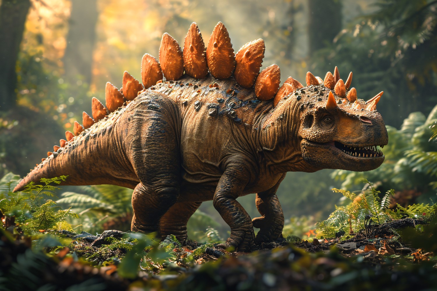 Stegosaurus Dinosaur realistic Photography 2