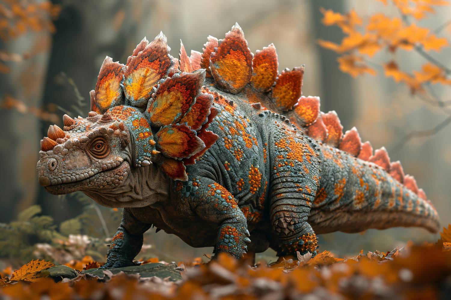 Stegosaurus Dinosaur realistic Photography 3