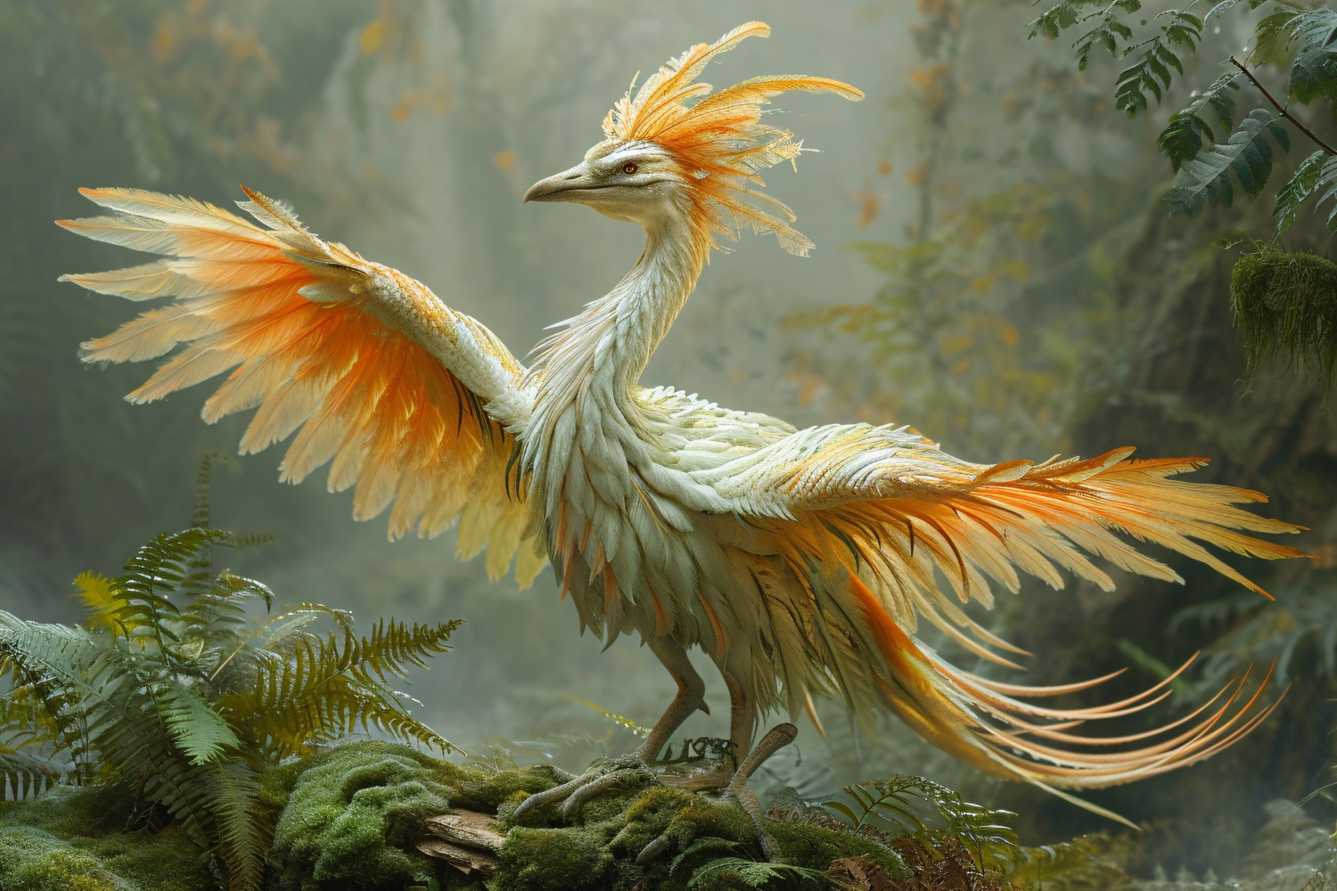 Archaeopteryx Dinosaur realistic Photography 2