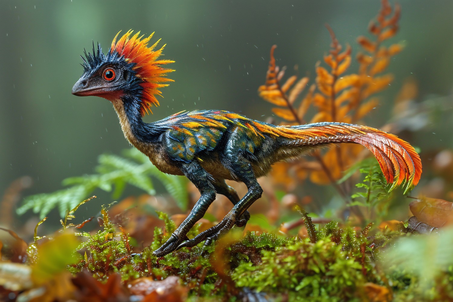 Archaeopteryx Dinosaur realistic Photography 4