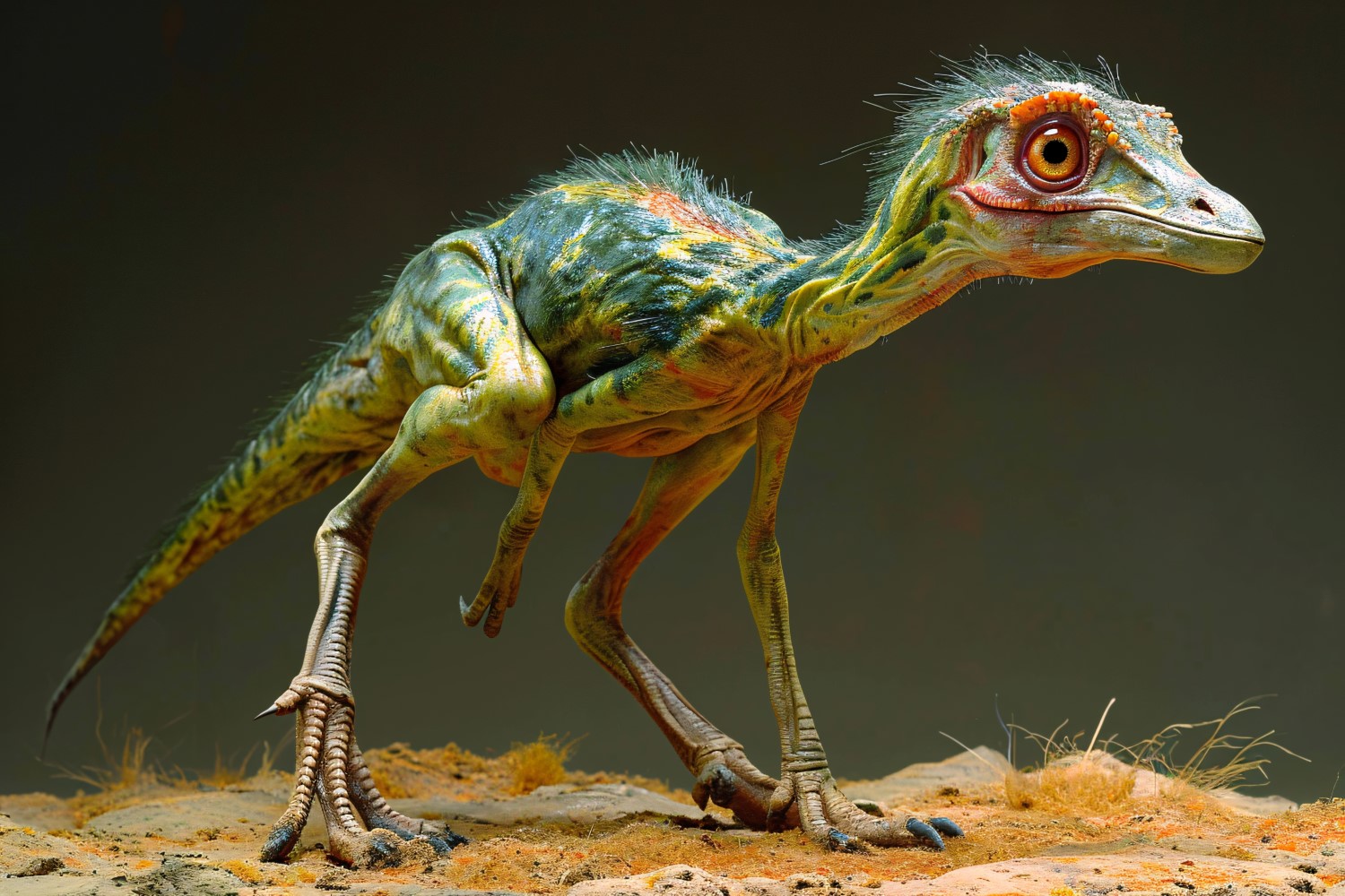 Compsognathus Dinosaur realistic Photography 1