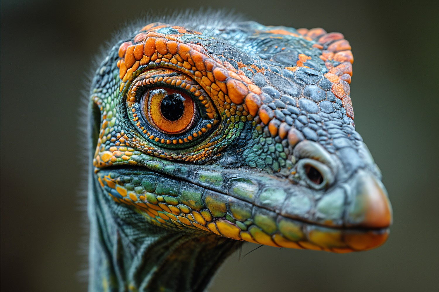 Compsognathus Dinosaur realistic Photography 2