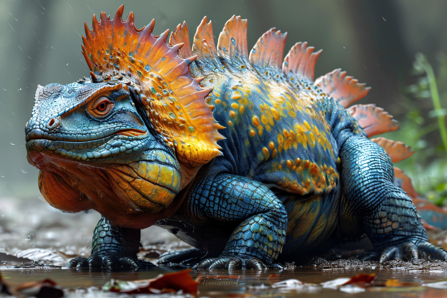 Dimetrodon Dinosaur realistic Photography 1