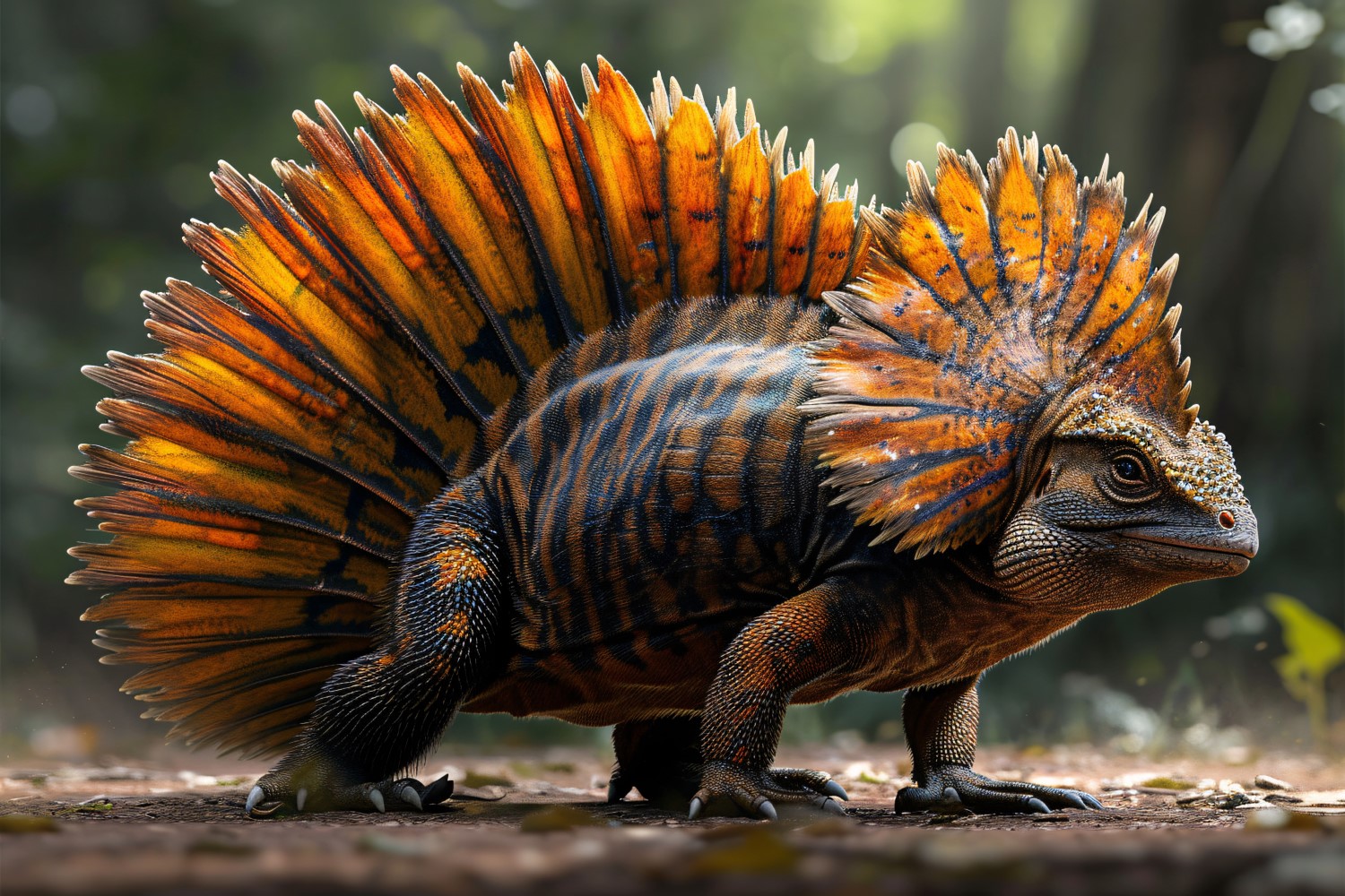 Dimetrodon Dinosaur realistic Photography 3