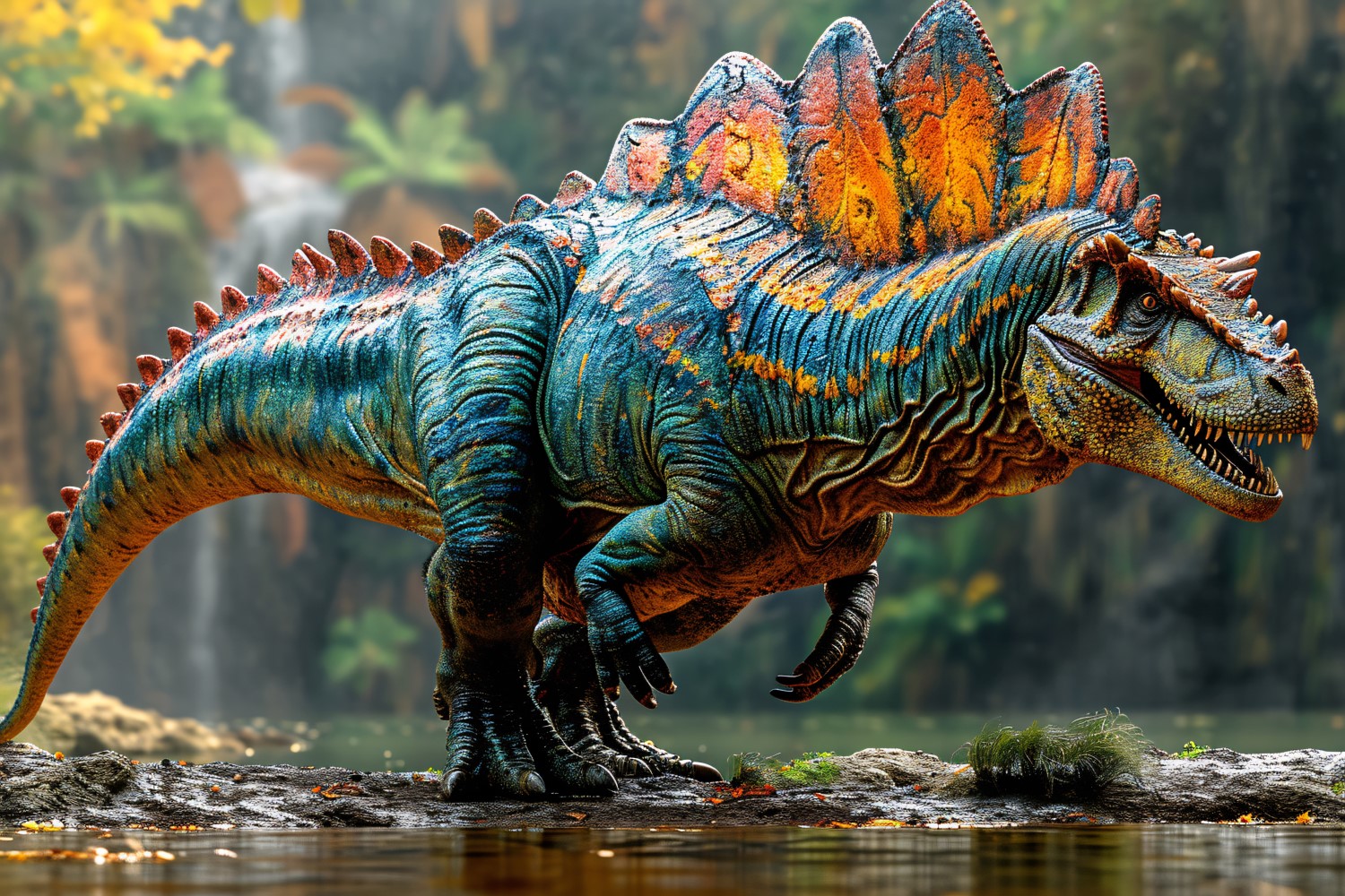 Spinosaurus Dinosaur realistic Photography 1.