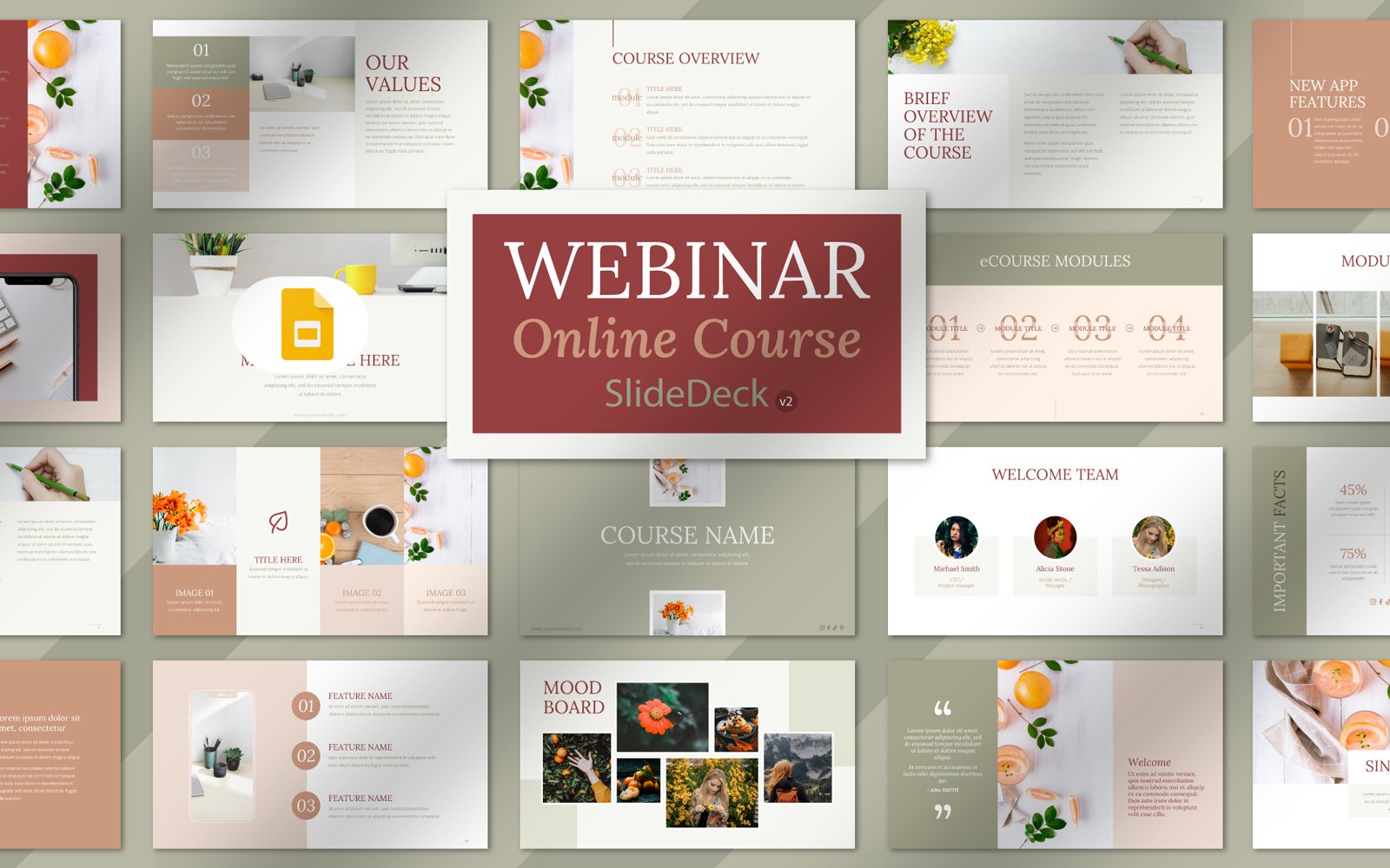 SlideDeck Webinar Course - Google Slides Presentation