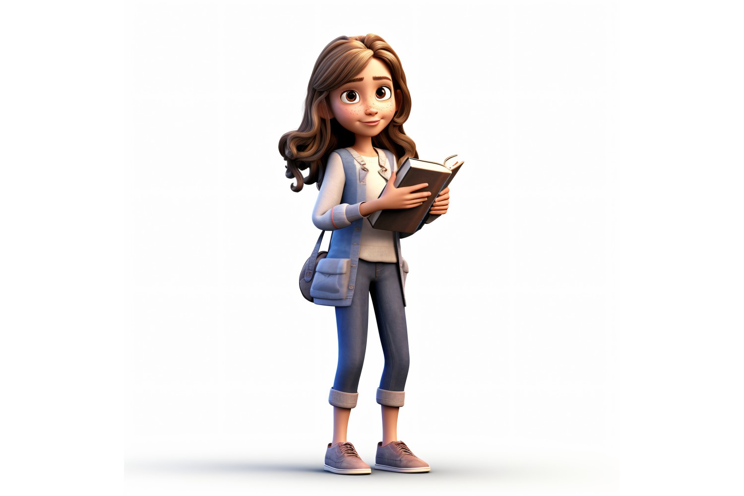 3D pixar Character Child Girl with relevant environment 5