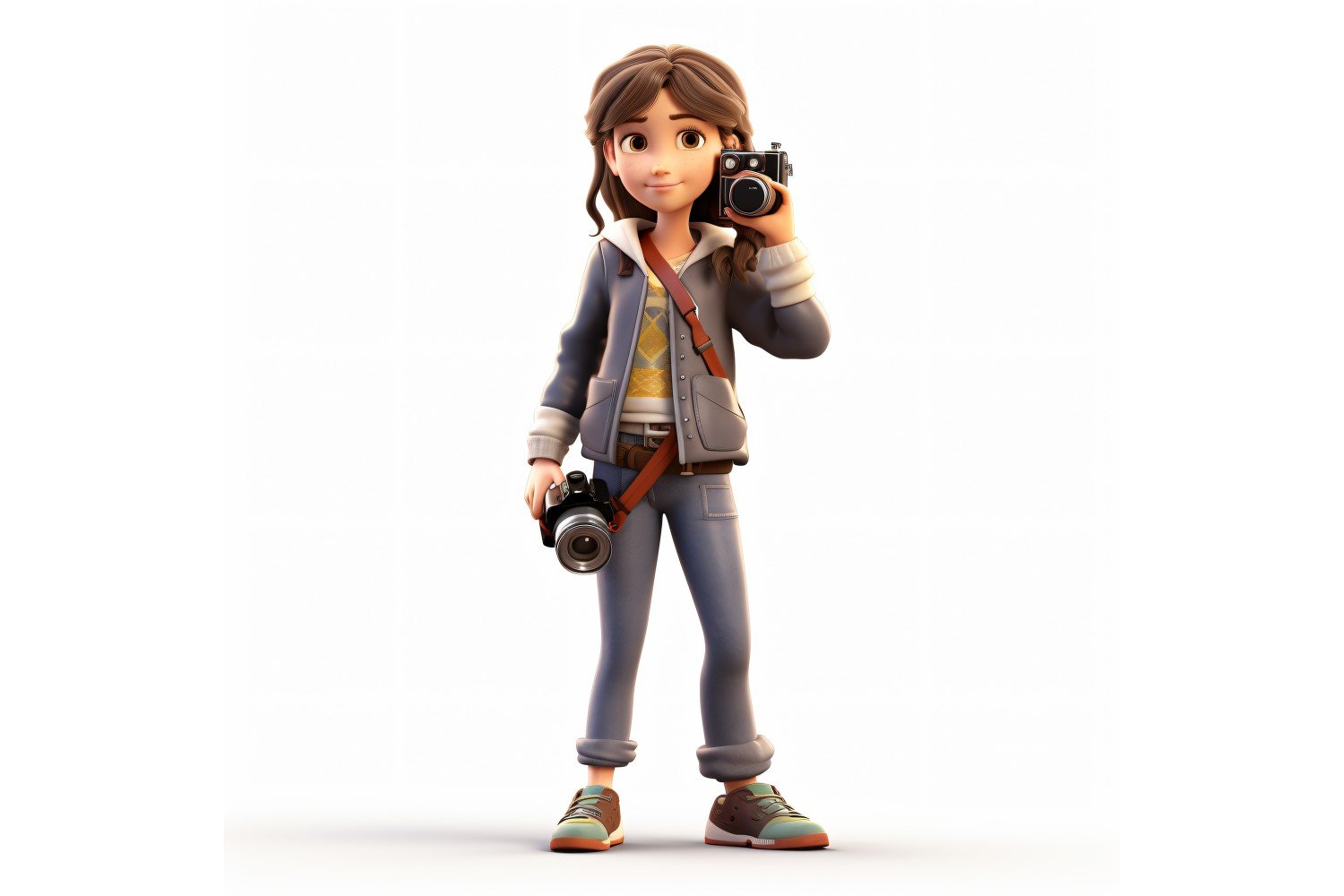 3D pixar Character Child Girl with relevant environment 9