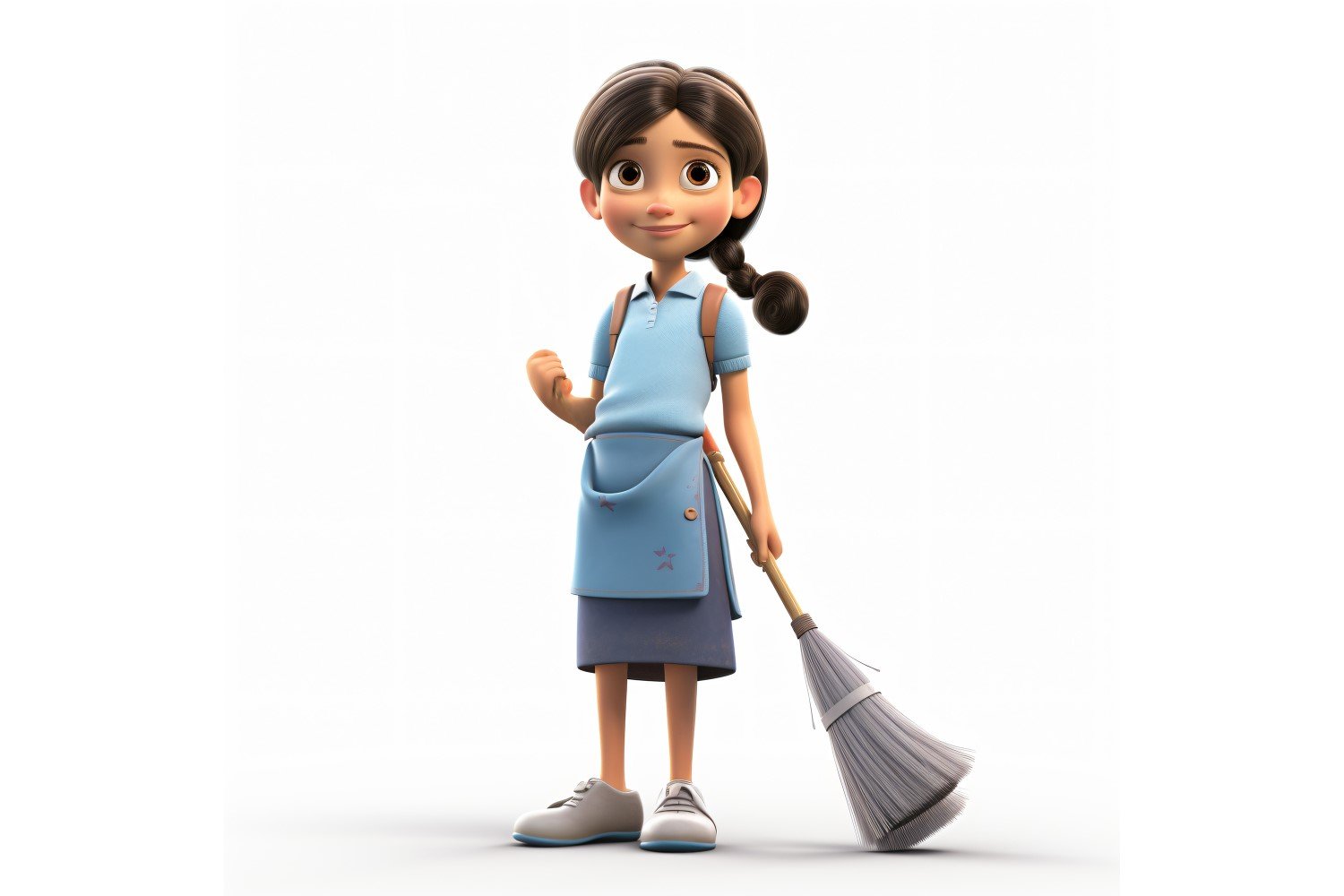 3D pixar Character Child Girl with relevant environment 12