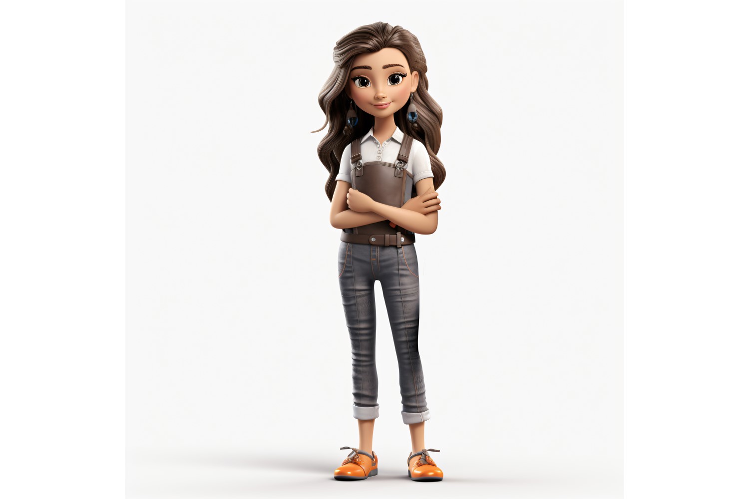 3D pixar Character Child Girl with relevant environment 14