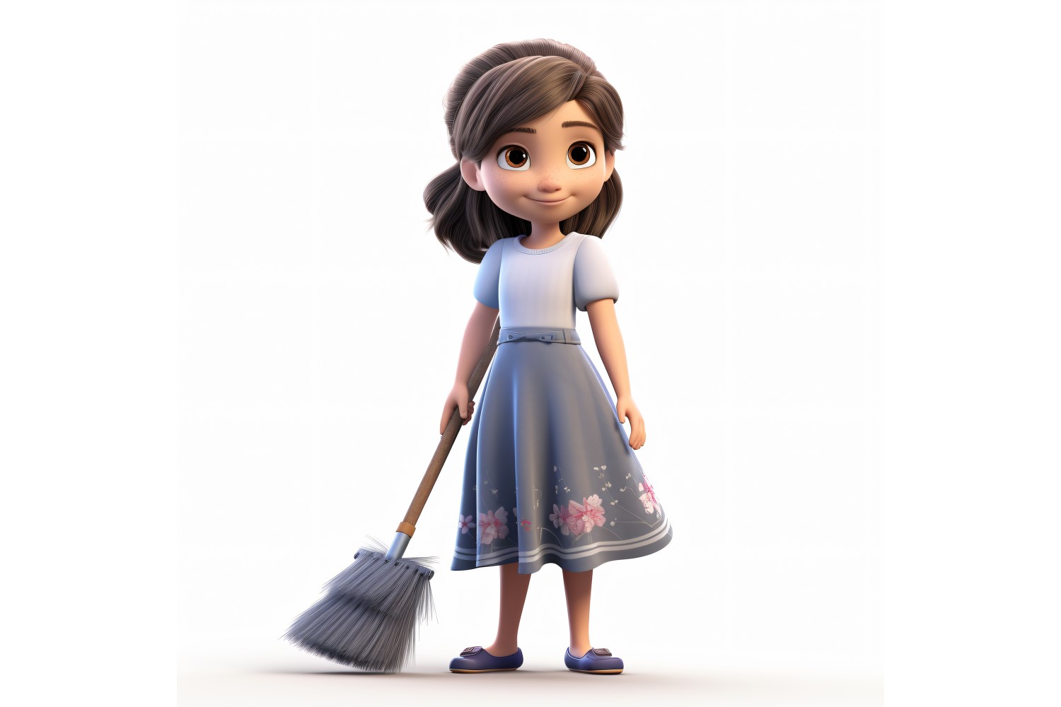 3D pixar Character Child Girl with relevant environment 16