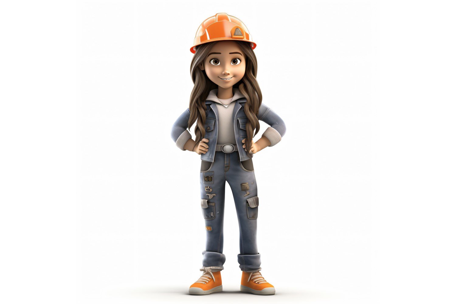 3D pixar Character Child Girl with relevant environment 17