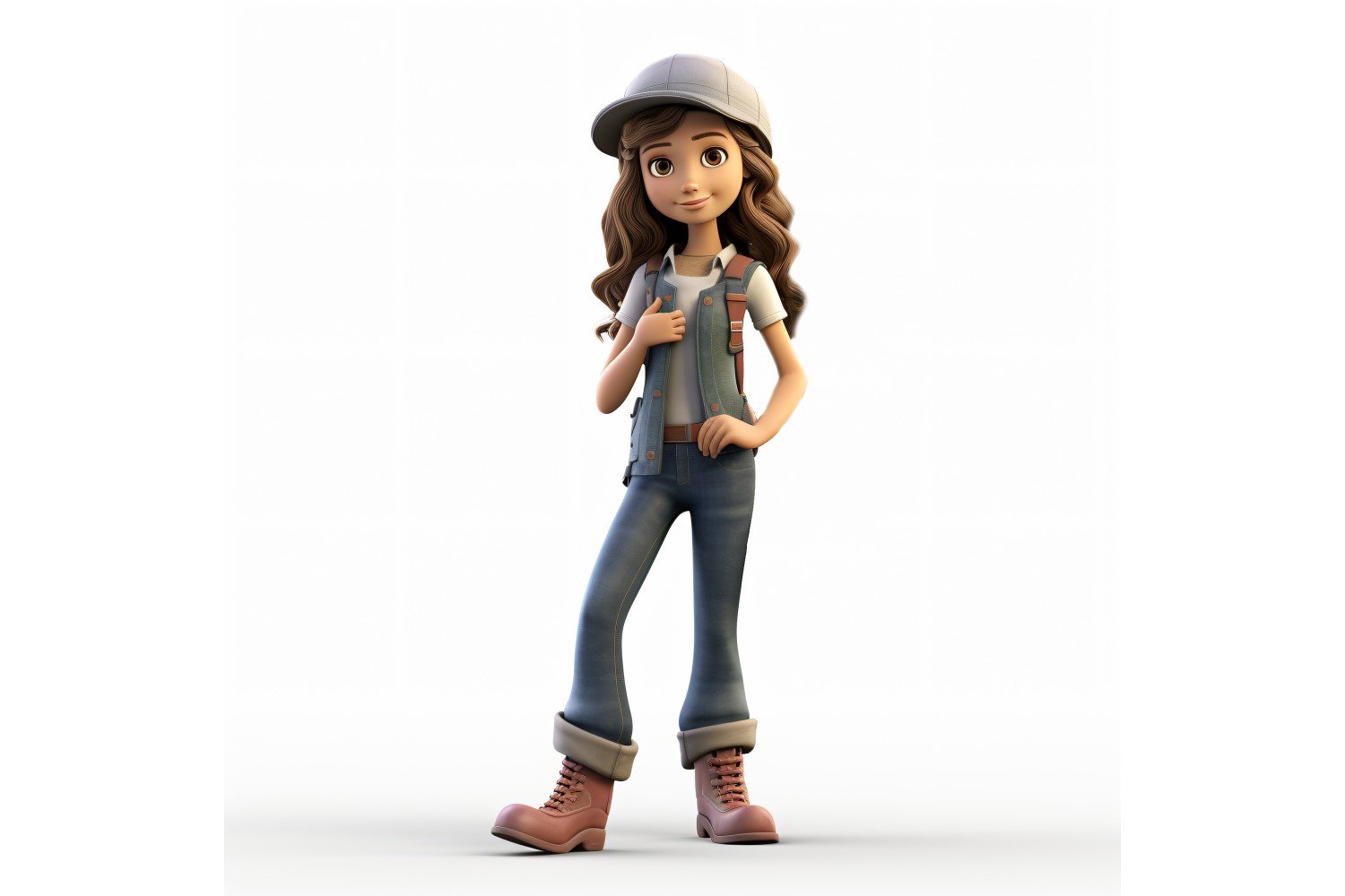 3D pixar Character Child Girl with relevant environment 20