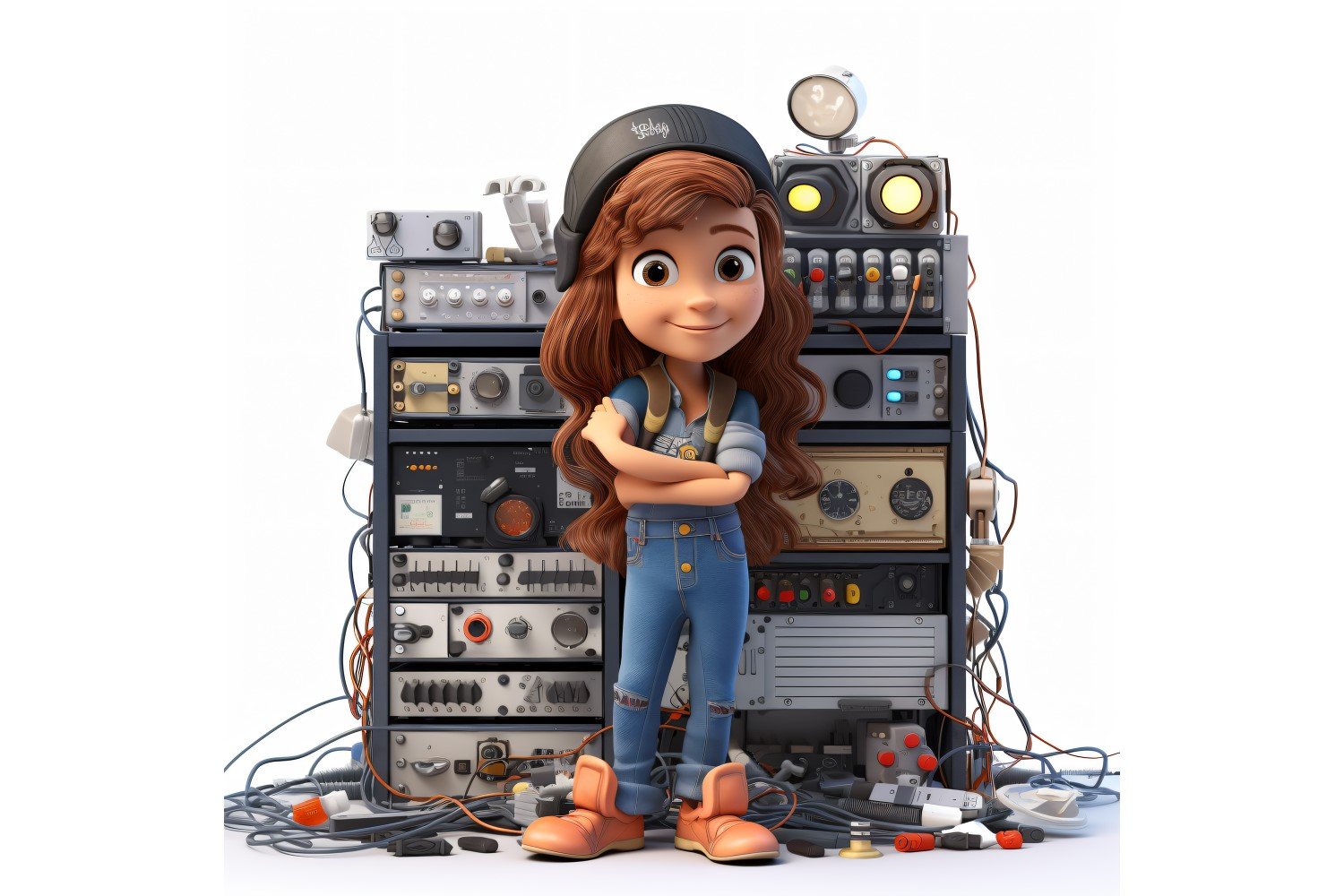 3D pixar Character Child Girl with relevant environment 21