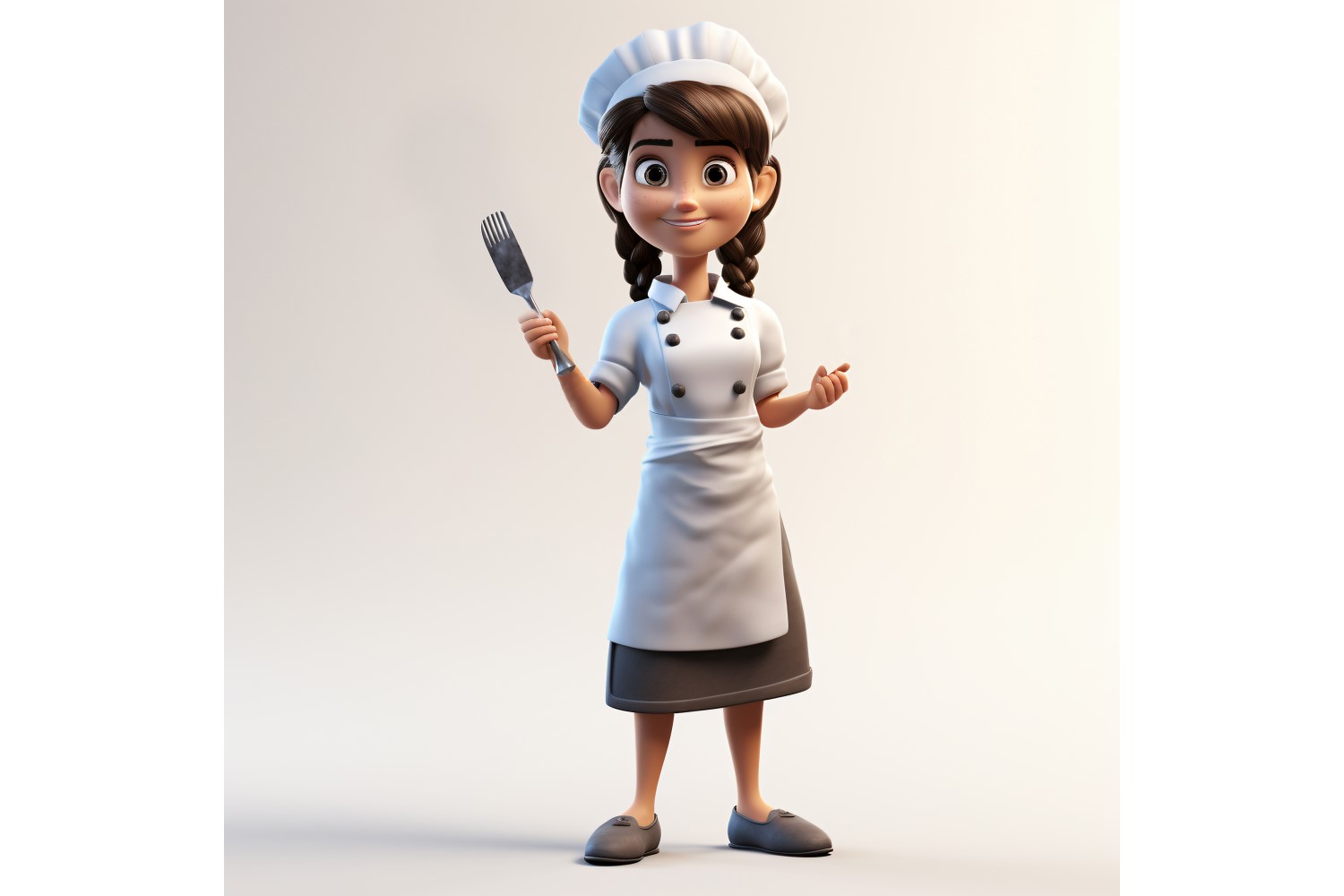 3D pixar Character Child Girl with relevant environment 23