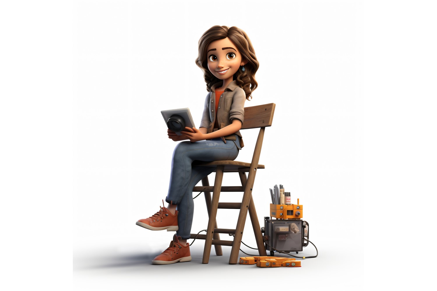 3D pixar Character Child Girl with relevant environment 25