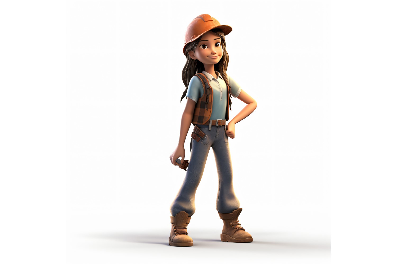 3D pixar Character Child Girl with relevant environment 35