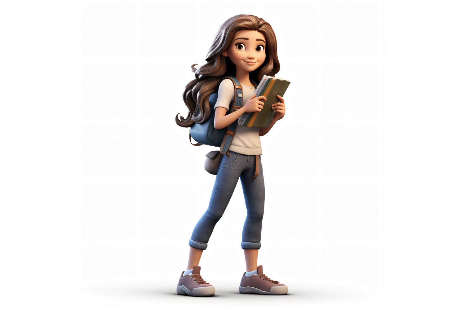 3D pixar Character Child Girl with relevant environment 38