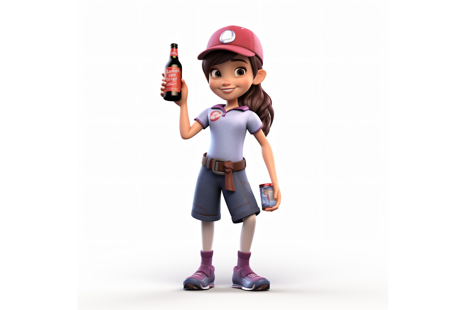 3D pixar Character Child Girl with relevant environment 40