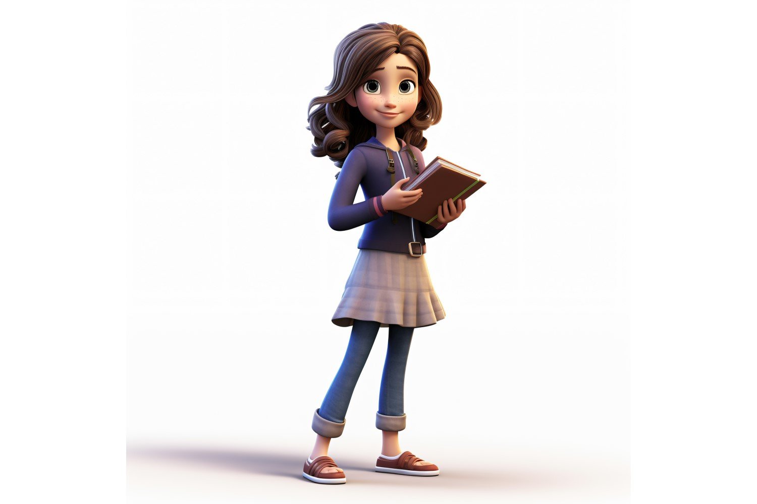 3D pixar Character Child Girl with relevant environment 46