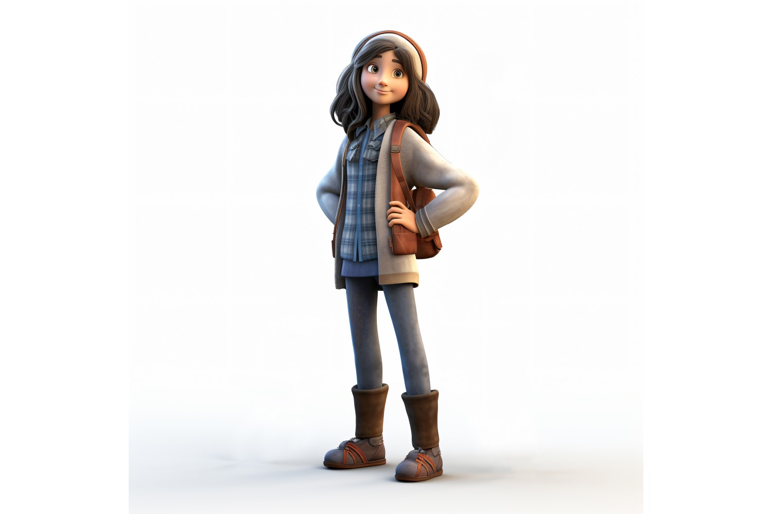 3D pixar Character Child Girl with relevant environment 45