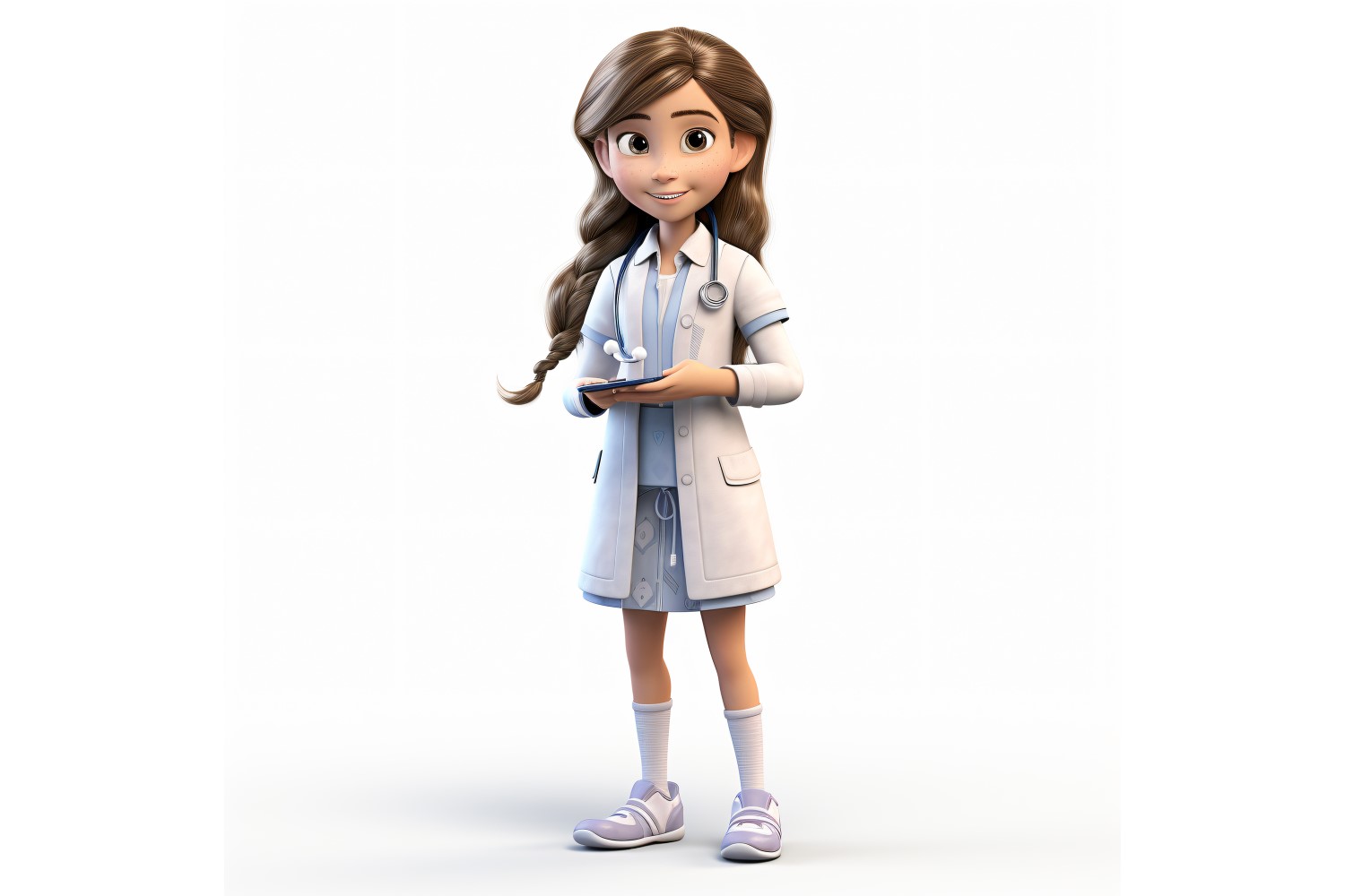 3D pixar Character Child Girl with relevant environment 47