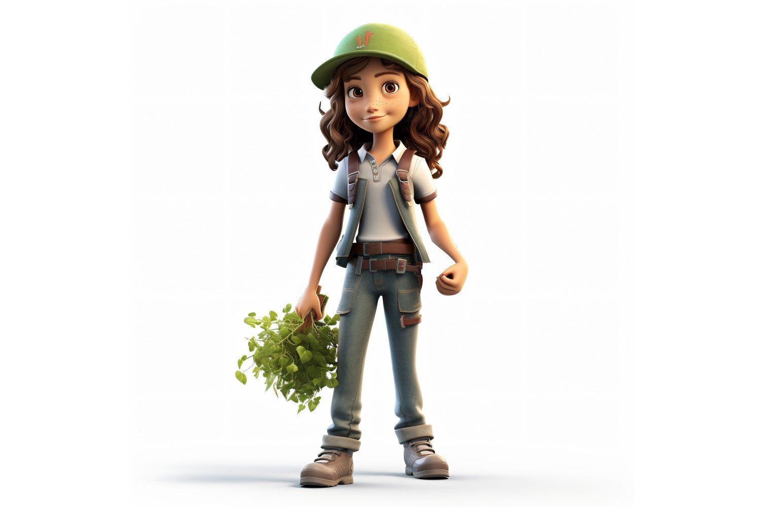 3D pixar Character Child Girl with relevant environment 53