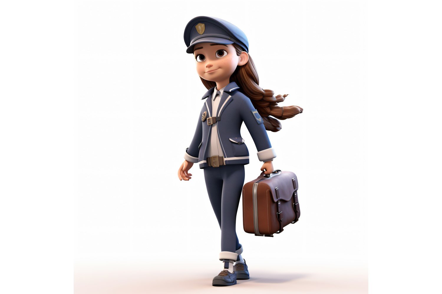 3D pixar Character Child Girl with relevant environment 54