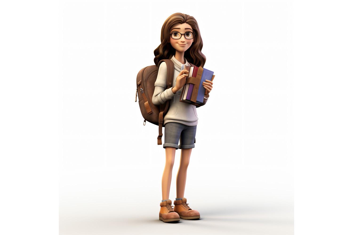 3D pixar Character Child Girl with relevant environment 55