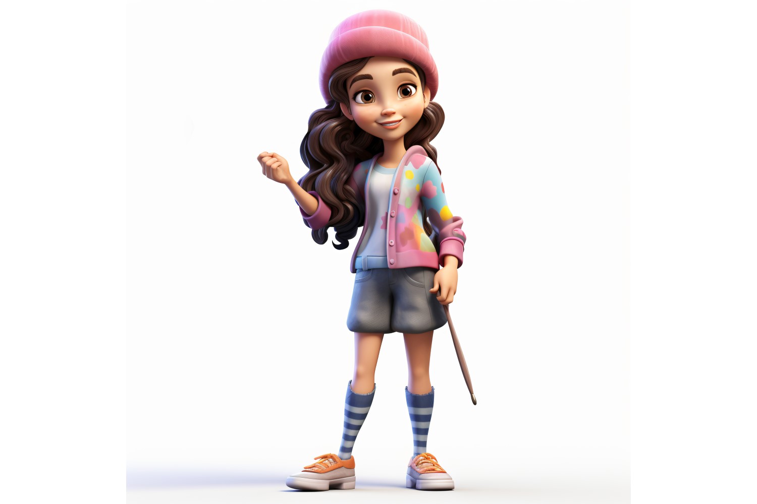 3D pixar Character Child Girl with relevant environment 56