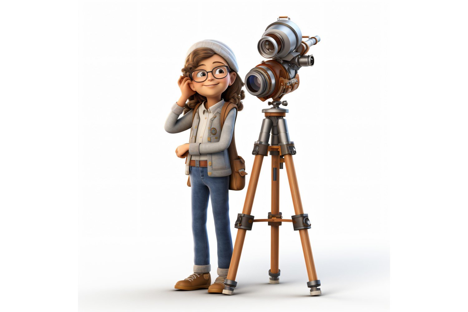 3D pixar Character Child Girl with relevant environment 58