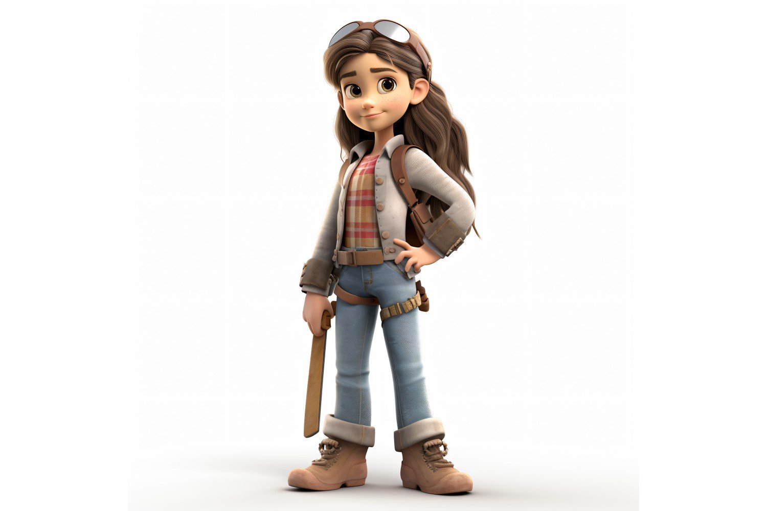 3D pixar Character Child Girl with relevant environment 57