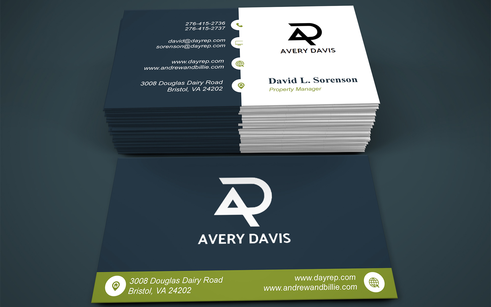 Sleek Visiting Card Template with Customizable Designs