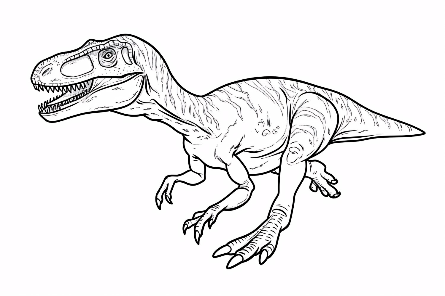 Velociraptor Dinosaur Colouring Pages 3