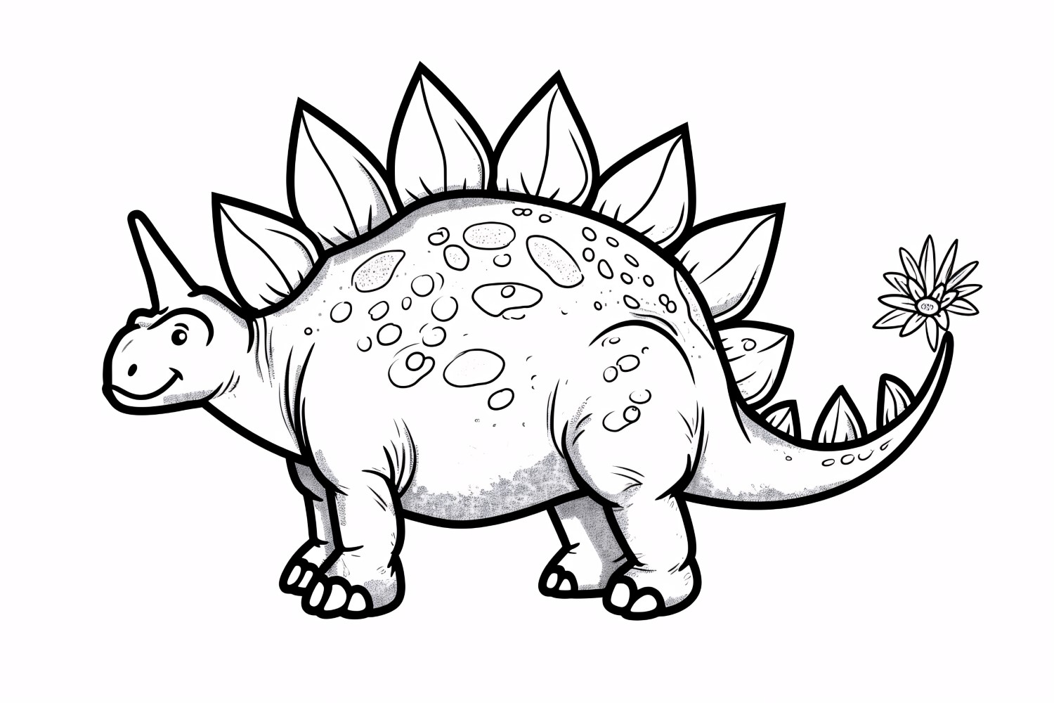 Stegosaurus Dinosaur Colouring Pages 1